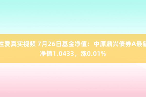 性爱真实视频 7月26日基金净值：中原鼎兴债券A最新净值1.0433，涨0.01%