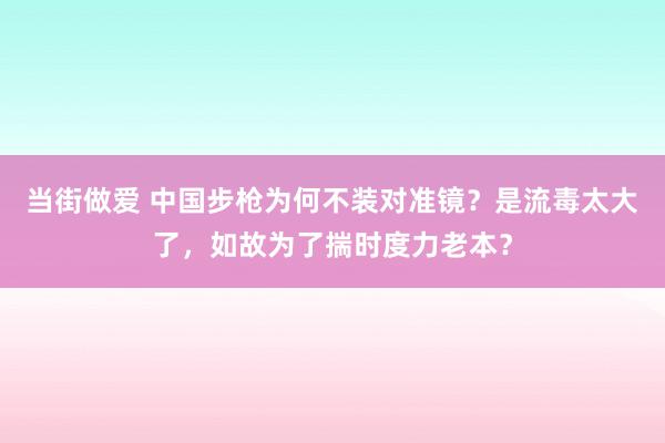 当街做爱 中国步枪为何不装对准镜？是流毒太大了，如故为了揣时度力老本？