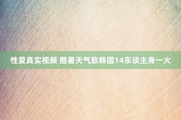 性爱真实视频 酷暑天气致韩国14东谈主身一火