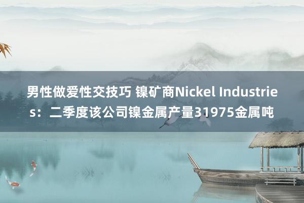 男性做爱性交技巧 镍矿商Nickel Industries：二季度该公司镍金属产量31975金属吨