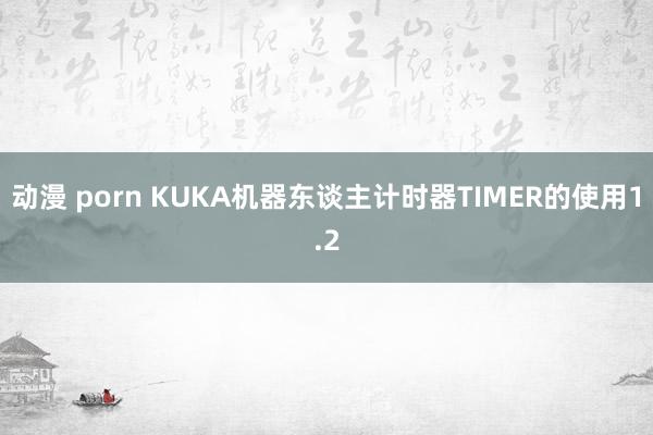 动漫 porn KUKA机器东谈主计时器TIMER的使用1.2