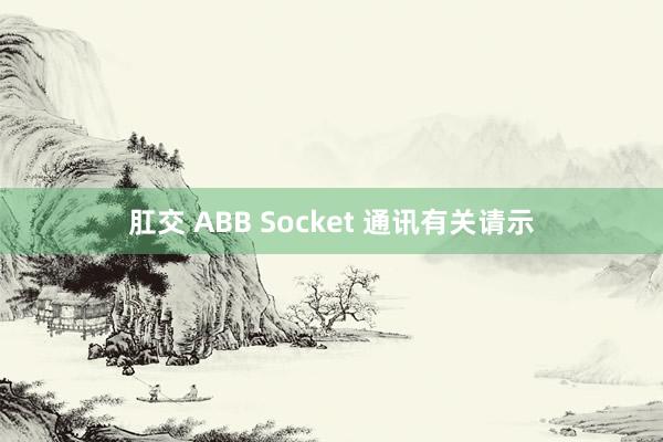 肛交 ABB Socket 通讯有关请示