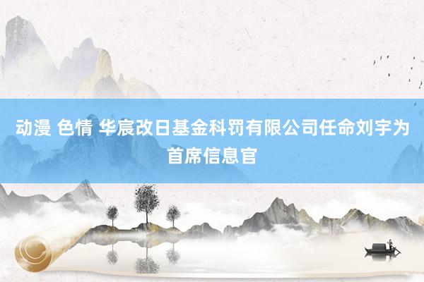 动漫 色情 华宸改日基金科罚有限公司任命刘宇为首席信息官