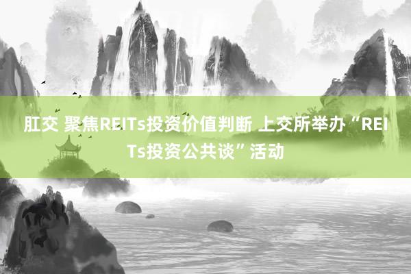 肛交 聚焦REITs投资价值判断 上交所举办“REITs投资公共谈”活动